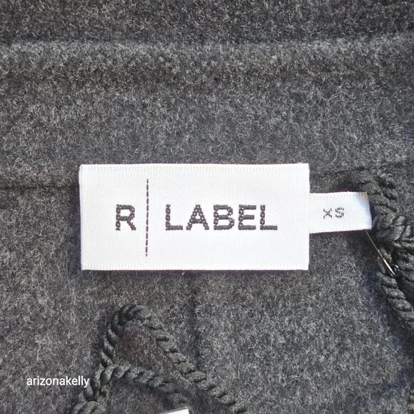 NWT Wool Blend Double Faced Overcoat in Graphite The Reset R Label XS - Picture 3 of 13